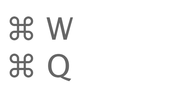 Command + W là tổ hợp phím tắt dùng để đóng các tab trình duyệt