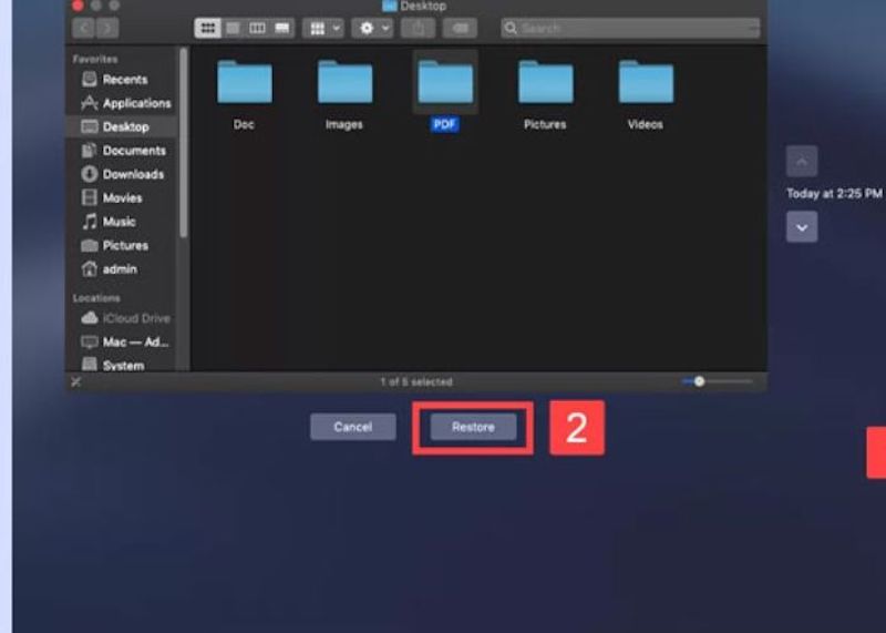 Bạn chọn tệp muốn khôi phục, sau đó chọn “Restore” là hoàn thành
