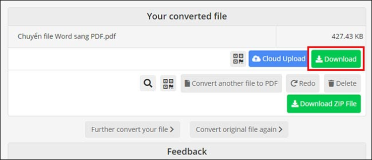 Bấm “Download/Tải xuống” để tải file PDF về máy