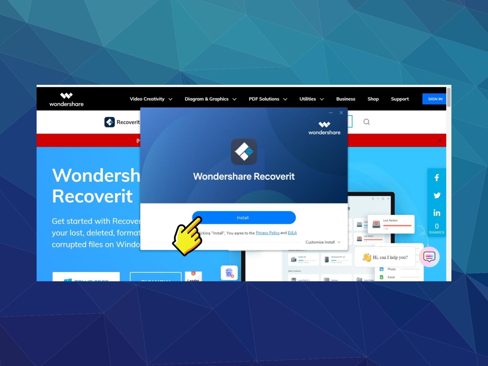 Tải và cài đặt ứng dụng Wondershare Data Recoverit