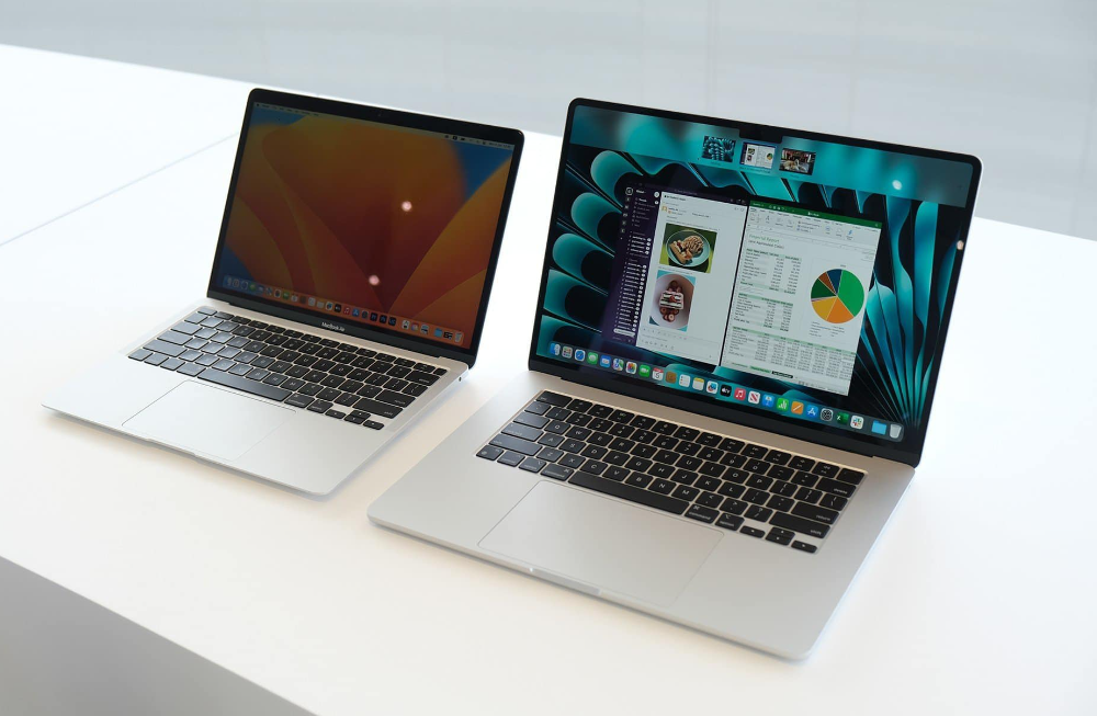 MacBook Air M2 15inch 8GB ổ cứng 512GB giúp bạn lưu trữ thoải mái mà không lo hết dung lượng