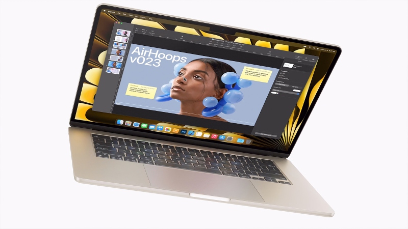 Ổ cứng SSD 512GB trên MacBook Air M2 16GB giúp máy khởi động chỉ trong vài giây, mở ứng dụng tức thì và lưu trữ tài liệu thoải mái