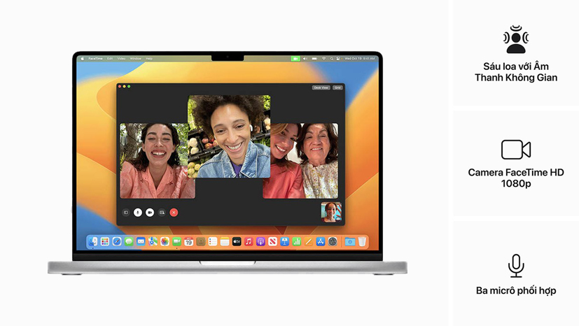 Hệ thống loa và camera FaceTime đảm bảo chất lượng cho các cuộc gọi