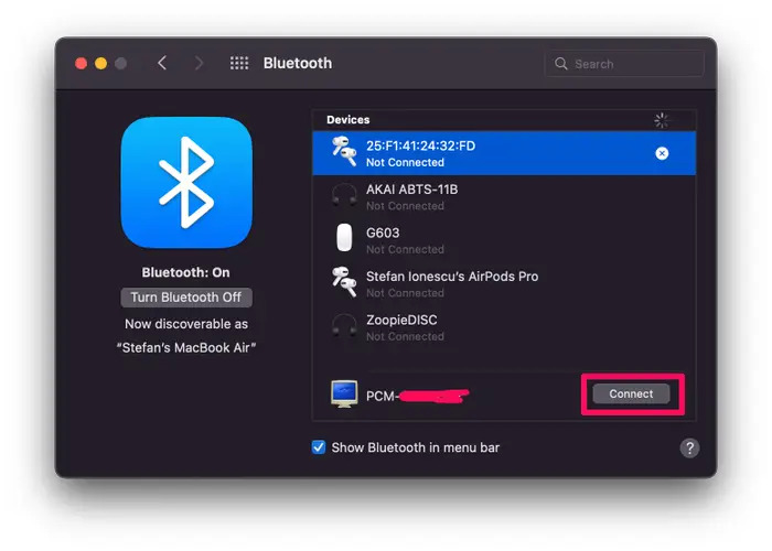 Bạn lựa chọn AirPods muốn kết nối và chọn “Connect” là hoàn thành