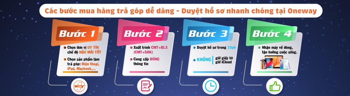 Mua MacBook tại Oneway trả góp với chỉ 4 bước đơn giản